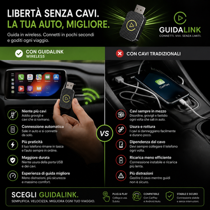 Voolte | Adattatore Wireless per CarPlay e Android Auto